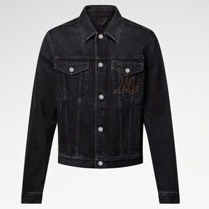 Louis Vuitton Black Denim Trucker Jacket (Unisex)